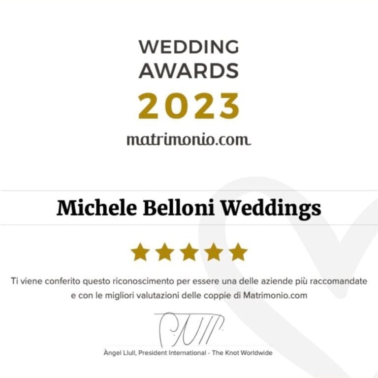 Wedding Awards 2023 – Proud To Win - Michele Belloni Photographer